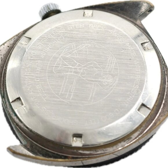 Vintage 36mm Paul Raynard Skin Diver World Time Men's Mechanical Wristwatch - Picture 2 of 4